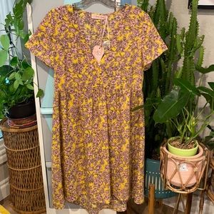 Traffic People high low midi floral dress size m